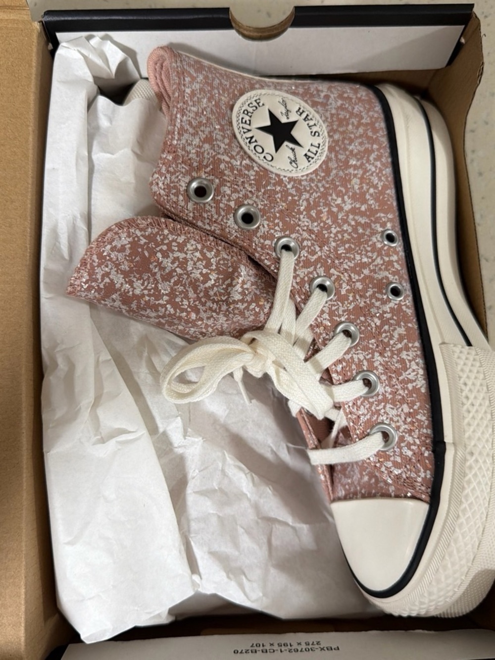 Converse chuck Taylor High Top Sneakers in Dusty Rose Speckle